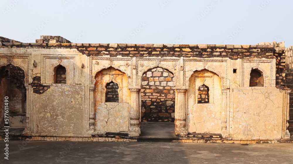 The View of Chaubey Mahal, Kalinjar Fort, Uttar Pradesh, India.