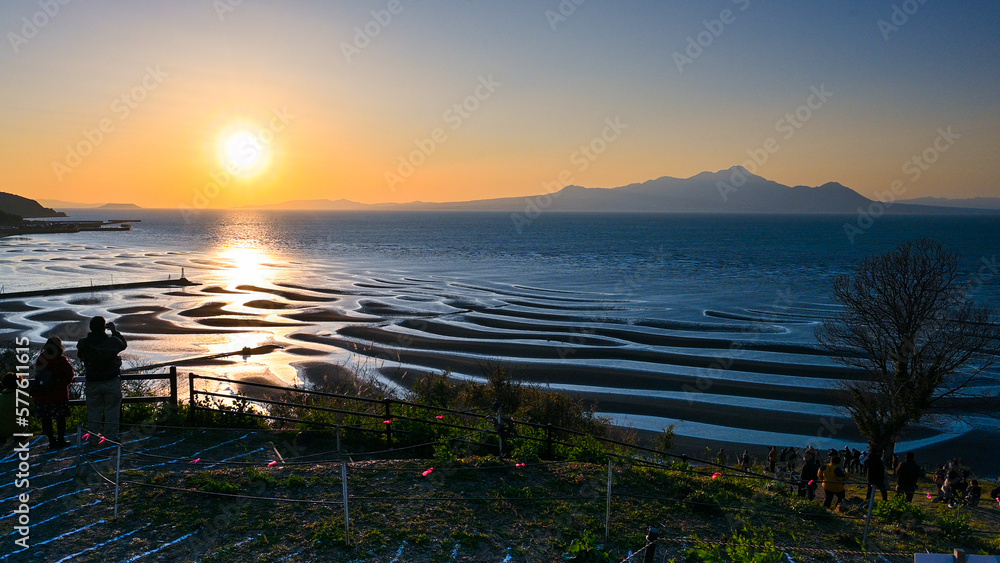 御輿来海岸(おこしきかいがん) Okoshiki Beach 日本の「渚百選」「日本の夕陽百選」景勝地 Japan's "Top 100 ...