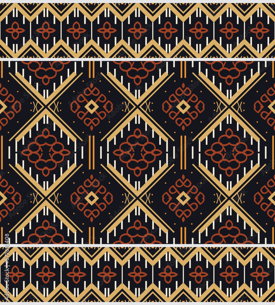 Ethnic pattern wallpaper. traditional patterned wallpaper It is a pattern geometric shapes. Create beautiful fabric patterns. Design for print. Using in the fashion industry.