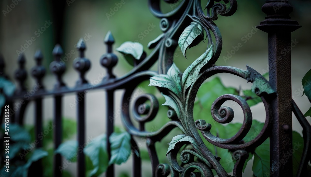 Wrought iron fence to elegantly protect your modern home at night