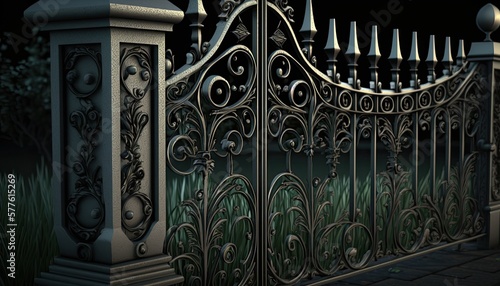 Wrought iron fence to elegantly protect your modern home at night