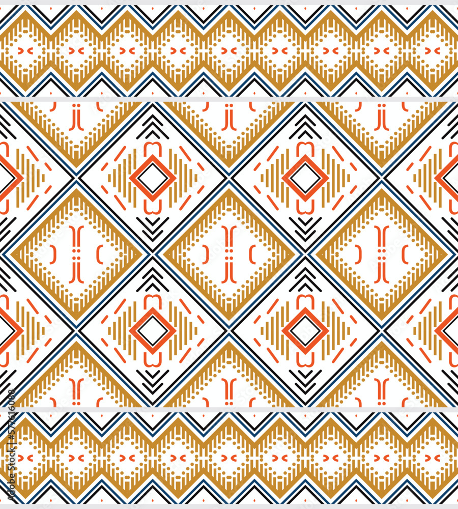 Ethnic design border. traditional patterned Native American art It is a pattern geometric shapes. Create beautiful fabric patterns. Design for print. Using in the fashion industry.