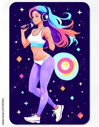 girl dancing on the disco