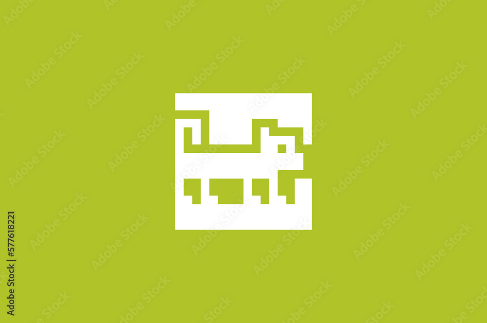 Illustration vector graphic of cat in square Illustration vector graphic of cat in square