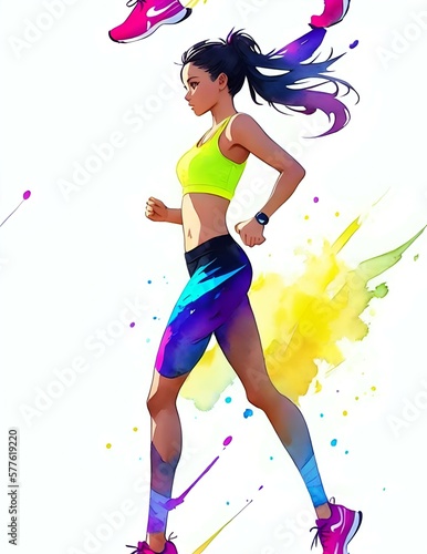 woman jogging