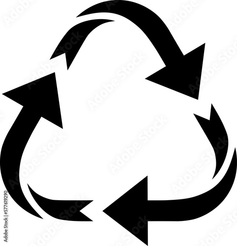 RECYCLE icon as concept of correct and practical consumption of resources