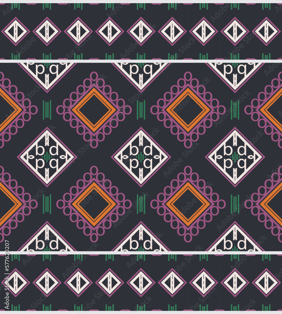 Ethnic design drawing background. Traditional ethnic patterns vectors It is a pattern geometric shapes. Create beautiful fabric patterns. Design for print. Using in the fashion industry.