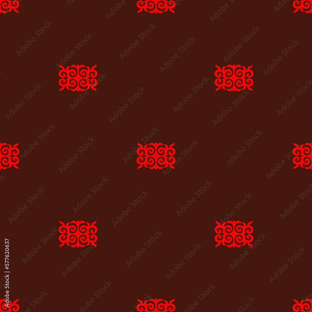 Seamless Asian pattern of the nomads of Central Asia and Kazakhstan, Kyrgyzstan. Nomadic ethnic stamp style. Asian ornaments. Seamless Asian pattern of the nomads of Central Asia and Kazakhstan, Kyrgyzstan. Nomadic ethnic stamp style. Asian ornaments.