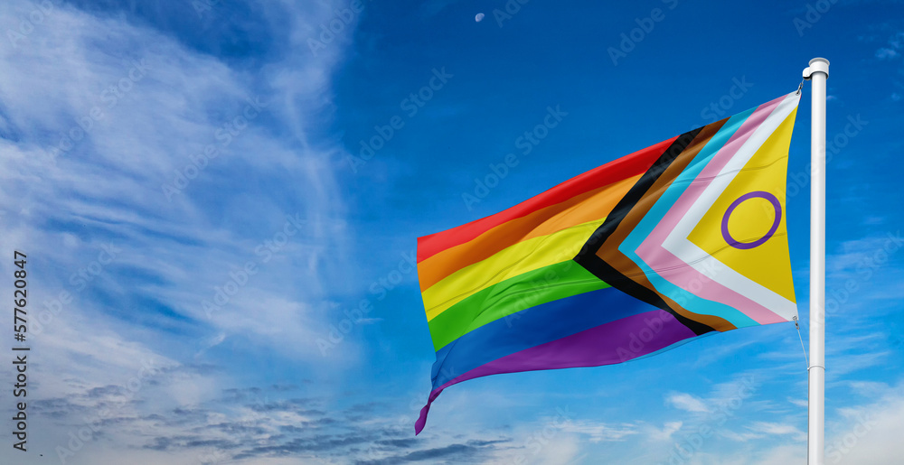 LGBTQ+ rainbow flag freedom love concept Intersex-inclusive redesign of ...