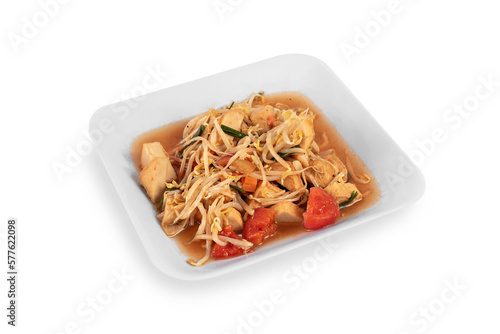 stir fried tofu with vegetables and bean sprout