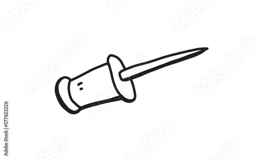 PIN Doodle art illustration with black and white style.
