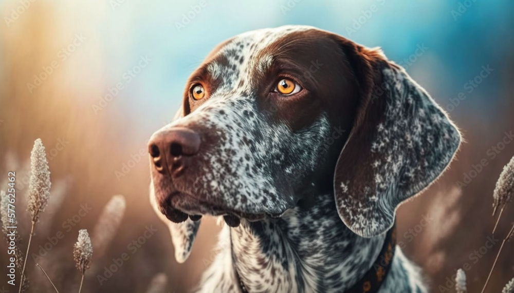 Close-up photo The pet dog - Generative AI Close-up photo The pet dog - Generative AI