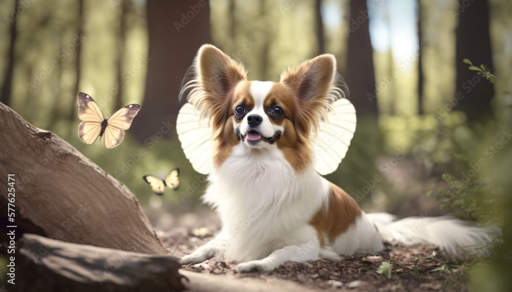Close-up photo The pet dog - Generative AI Close-up photo The pet dog - Generative AI