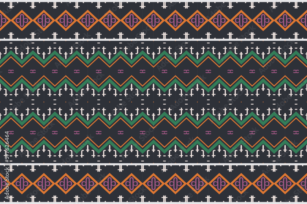 Simple ethnic design. traditional pattern design It is a pattern geometric shapes. Create beautiful fabric patterns. Design for print. Using in the fashion industry.