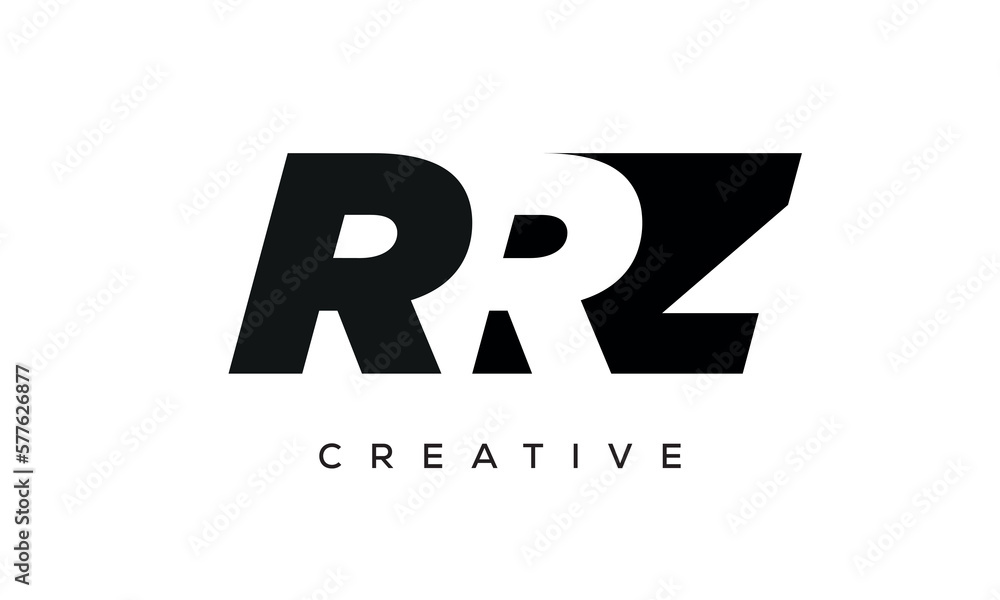 RRZ letters negative space logo design. creative typography monogram vector RRZ letters negative space logo design. creative typography monogram vector