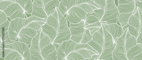 Wallpaper Mural Vector green tropical background with palm leaves for decor, covers, backgrounds, wallpapers Torontodigital.ca