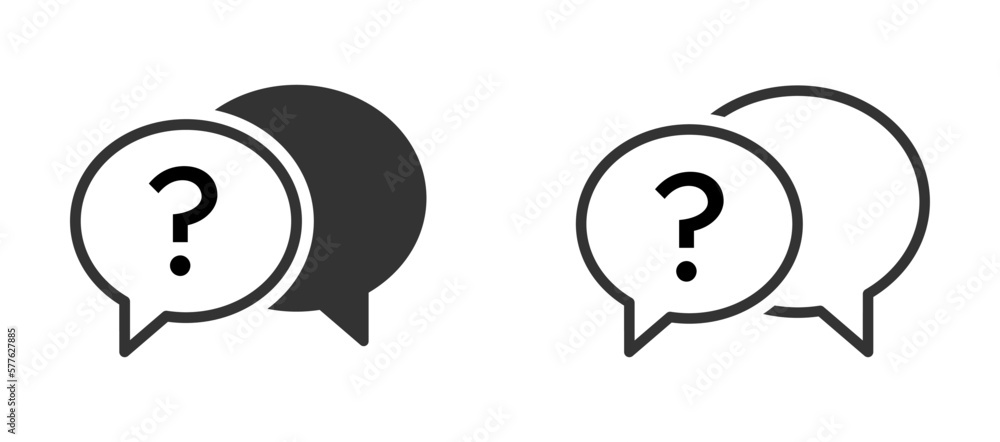 Chat, question icons collection