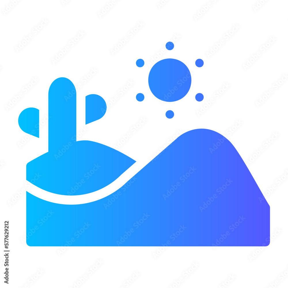 Fototapeta premium desert gradient icon