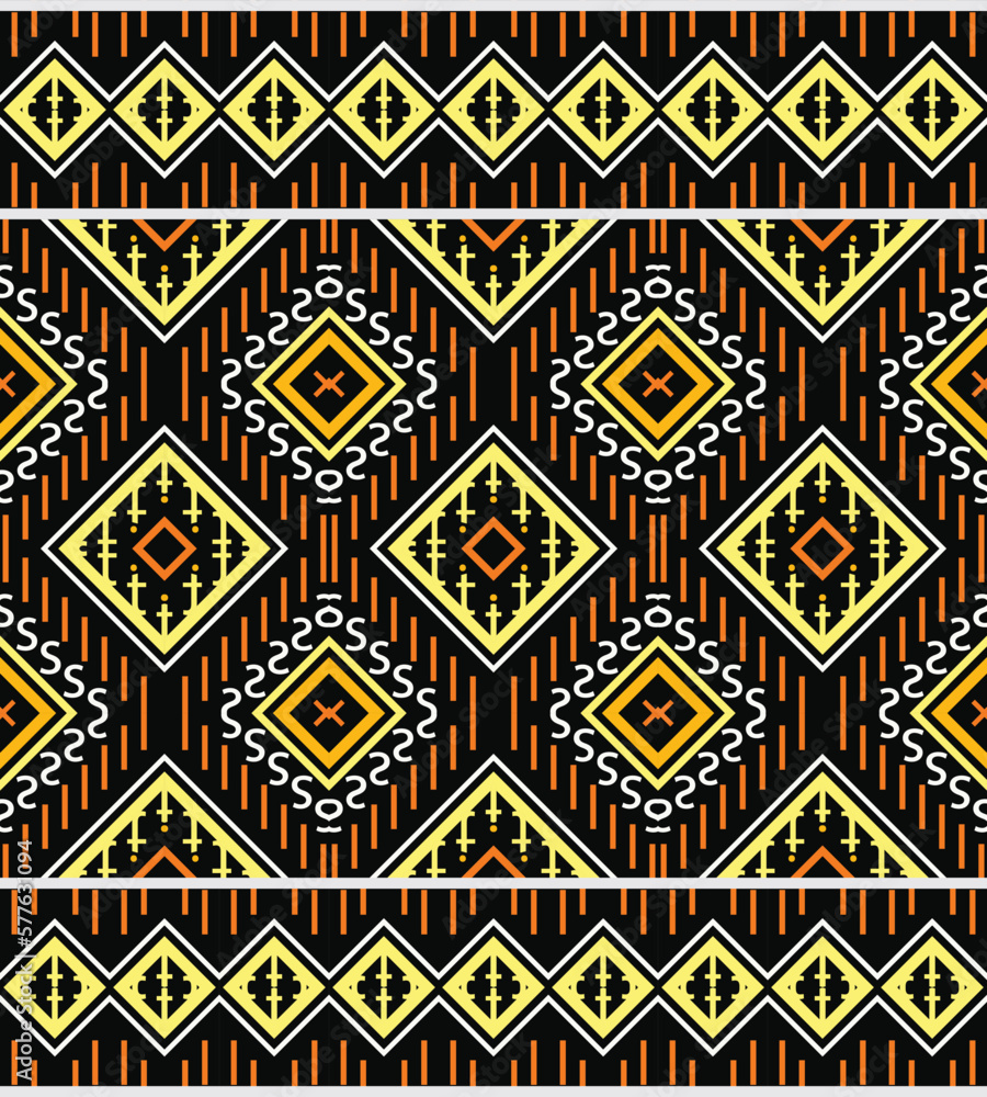 Seamless Indian ethnic patterns. traditional patterned vector It is a pattern geometric shapes. Create beautiful fabric patterns. Design for print. Using in the fashion industry.