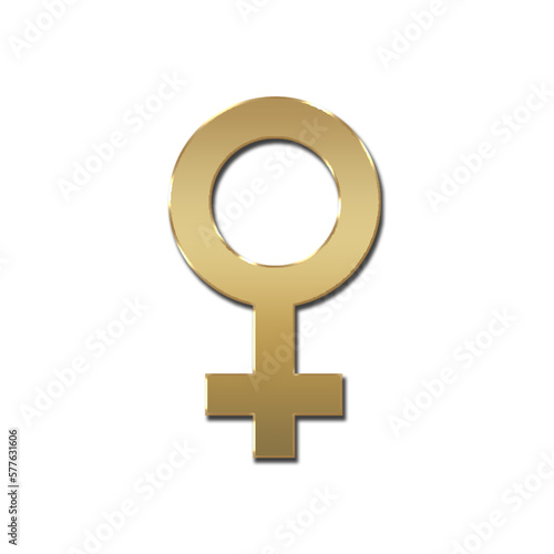 womens symbol gold 3d luxury