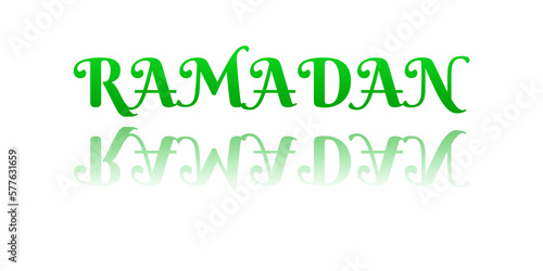 ramadan text green transparant background