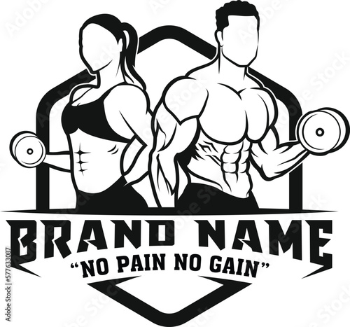 Logo gym - Male and female fitness logo design