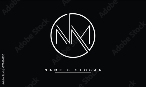 NM,  MN,  N,  M    Abstract  Letters  Logo  Monogram