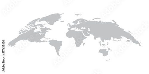 World map icon in flat style. Global country vector illustration on isolated background. Geography continent sign business concept.