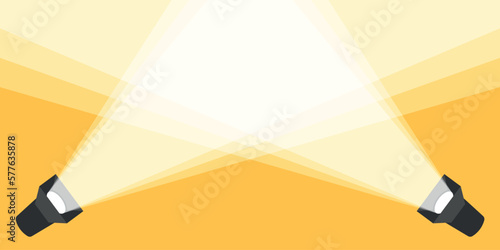 Lamp illumination icon in flat style. Spotlight vector illustration on isolated background. Floodlight energy sign business concept.