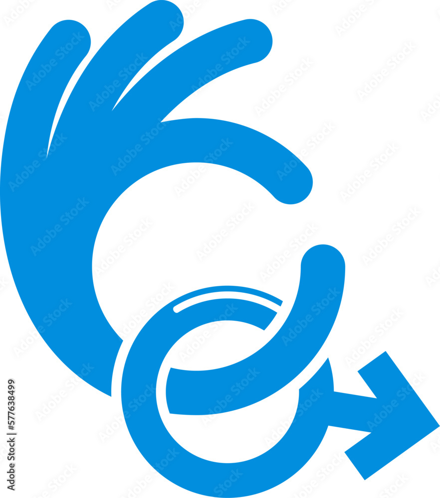 OK hand with male icon