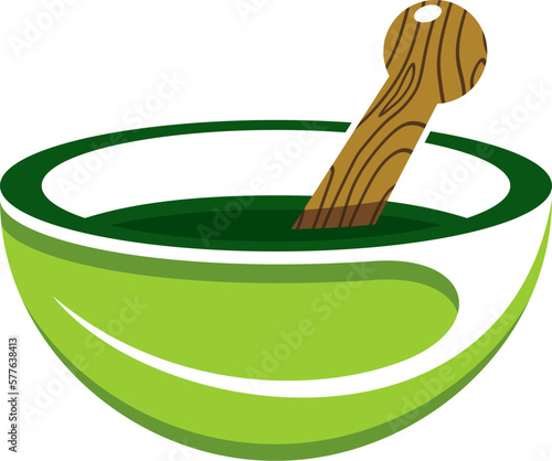 Herbal medicine mortar and pestle
