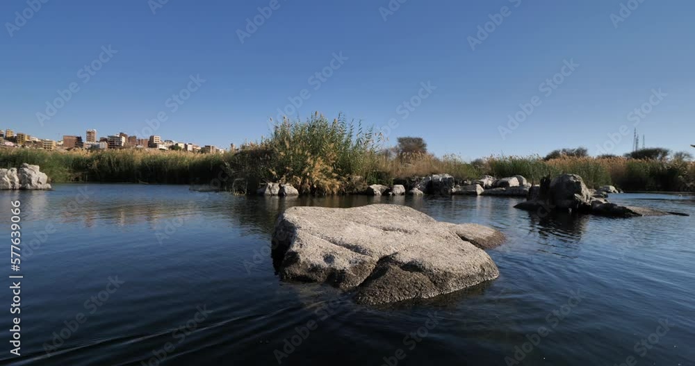 The Nile river near Aswan, upper Egypt The Nile river near Aswan, upper Egypt