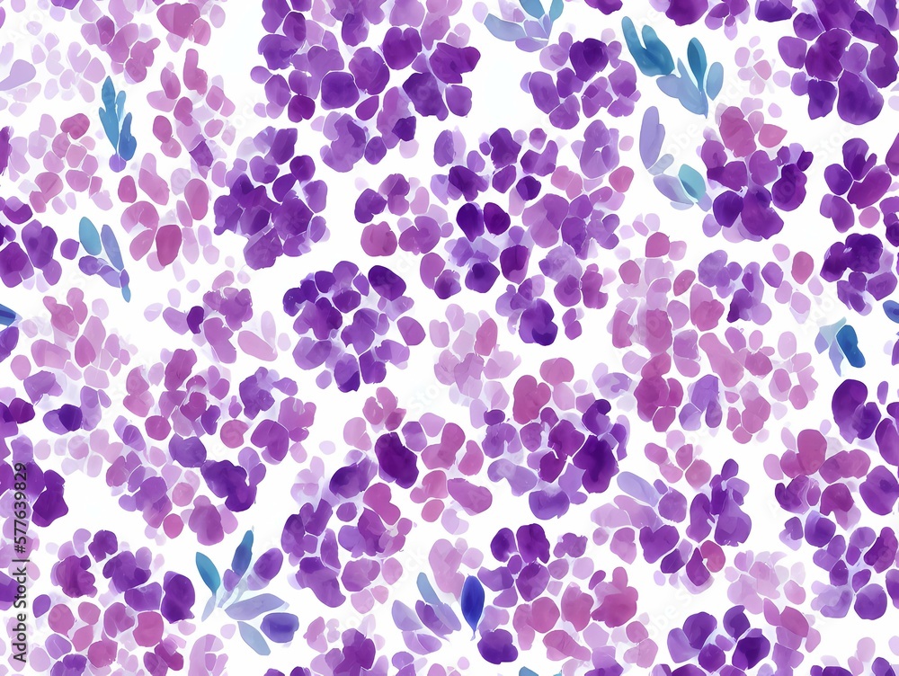 Watercolor purple flowers created with generative ai technology Watercolor purple flowers created with generative ai technology