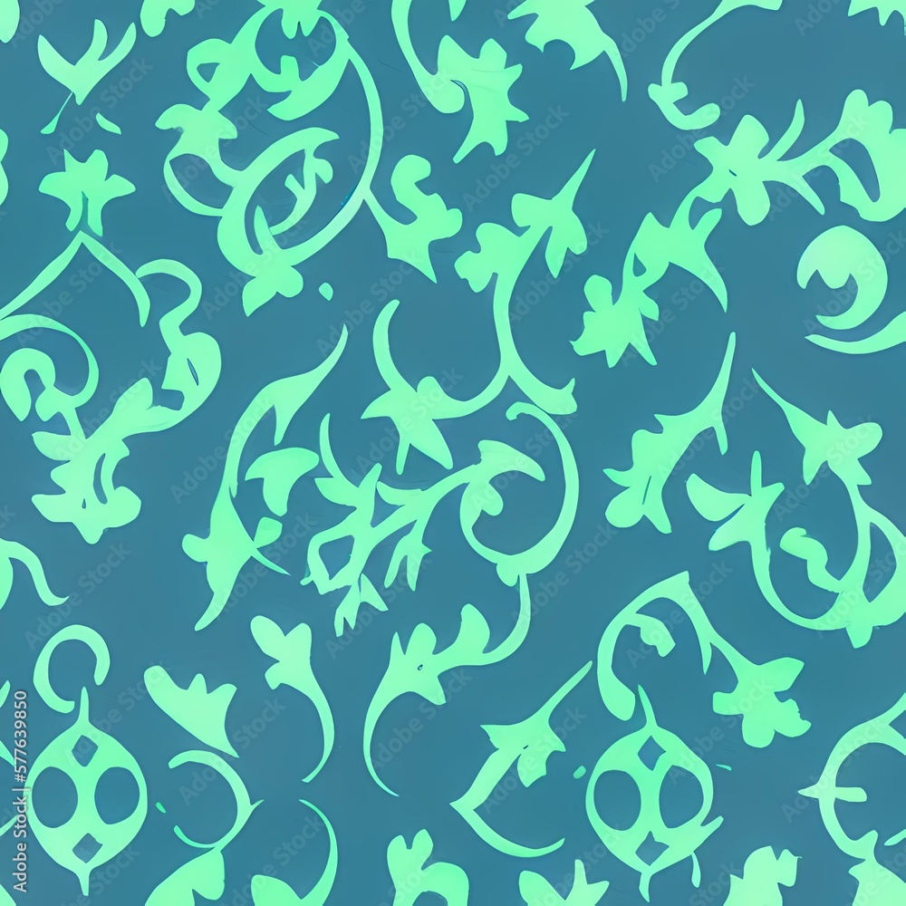 seamless floral pattern created with generative ai technology