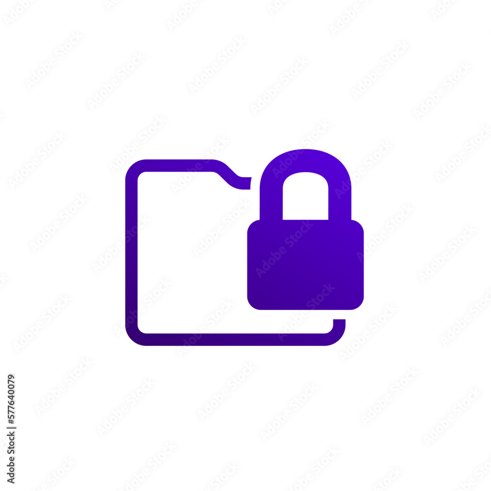 locked folder icon, vector pictogram locked folder icon, vector pictogram
