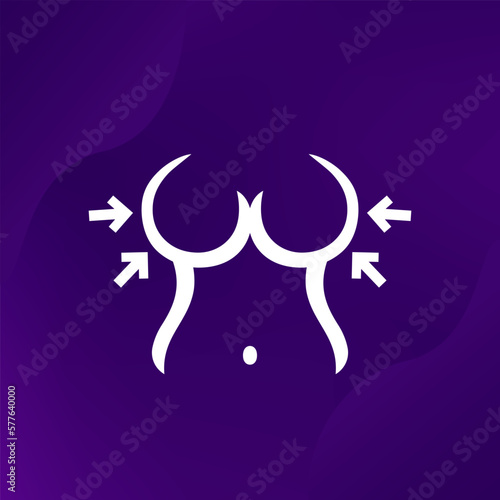breast reduction icon, vector design