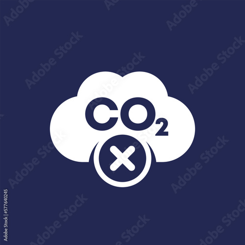ban carbon emissions, no co2 gas icon