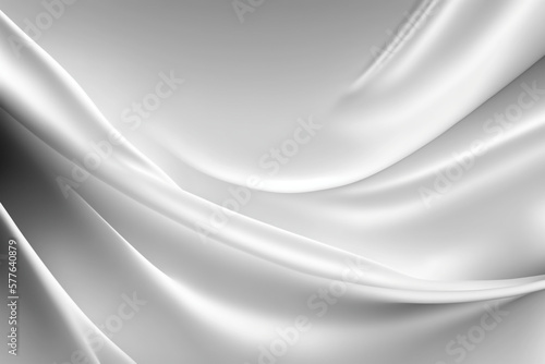 White luxury fabric background, Generative AI