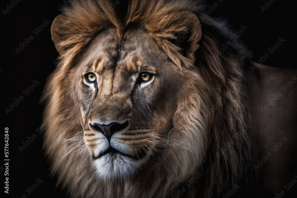 Portrait of a lion, , generative ai
