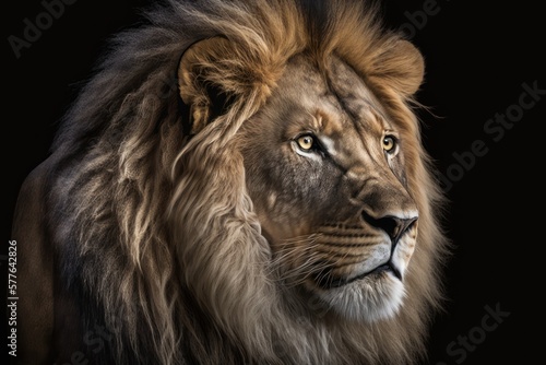 Portrait of a lion    generative ai