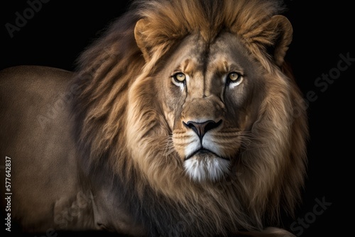 Portrait of a lion    generative ai
