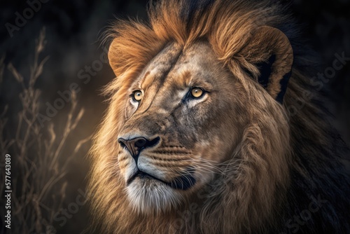 Portrait of a lion, , generative ai © Rawf8