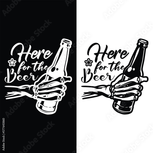 t-shirt design Free vector samples with illustration of beer design
