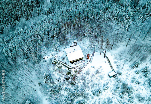 Schöne Winterlandschaft auf den Höhen des Thüringer Waldes bei Floh-Seligenthal - Thüringen - Deutschland photo