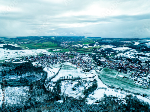 Schöne Winterlandschaft auf den Höhen des Thüringer Waldes bei Floh-Seligenthal - Thüringen - Deutschland