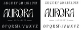 AURORA luxury minimalist geometric sans serif vector font alphabet set