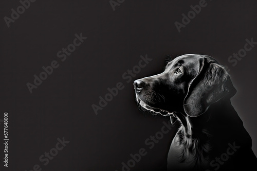 Dog Background with empty copy space for text - Dogs Background Series - Dog Background Wallpaper with Copy Space for Text created with Generative AI technology