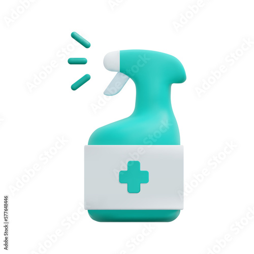 3d spray icon vector. Isolated on white background. 3d pharmacy, medical and healthcare concept. Cartoon minimal style. 3d spray bottle icon vector render illustration.