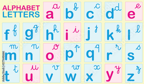 vector alphabet letters set vector illustration