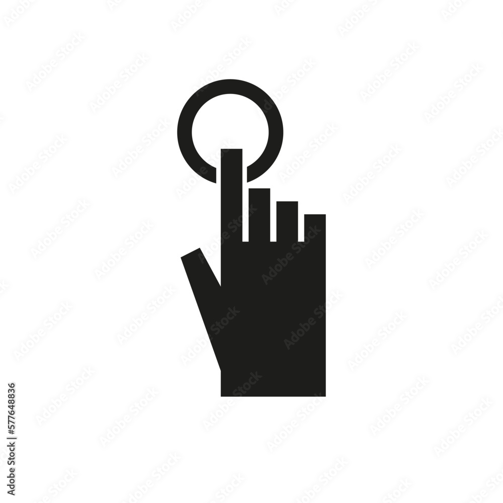 Touch control icon. Arm. Simple flat vector illustration on a white background Touch control icon. Arm. Simple flat vector illustration on a white background